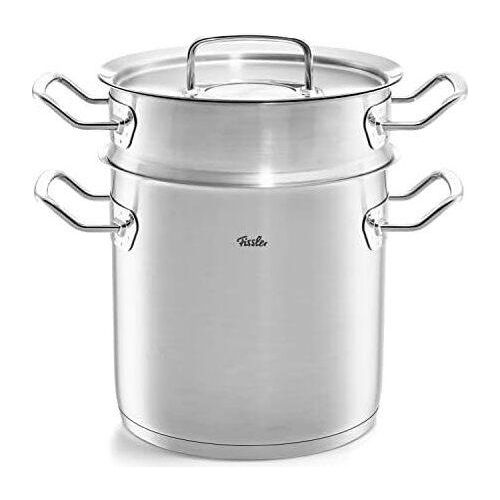 Fissler Original-Profi Collection Multistar / Edelstahl-Topf (Ø 20 cm, 6 L) hoher Spargel-Kochtopf mit Deckel, Siebeinsatz zum Dünsten und Garen von Spargel - Induktion
