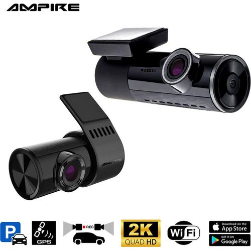 AMPIRE DC2-PRO | Dual-Dashcam in 2K (Quad HD) Auflösung, WiFi und GPS