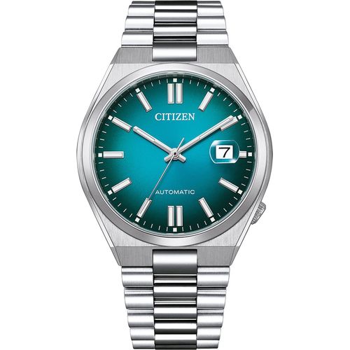 Citizen Herren-Uhr Tsuyosa Grün Automatik Edelstahl-Armband NJ0151-88X