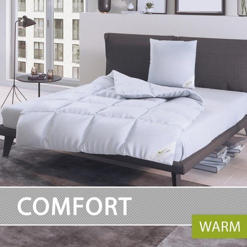 Bettwaren-Shop Daunendecke Comfort warm, Füllung: 60% Daunen, 40% Federn 155x220 cm