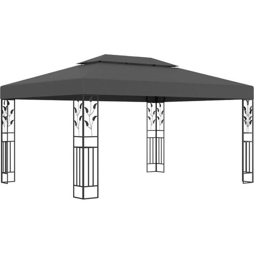 Pavillon mit Doppeldach 3x4 m Anthrazit