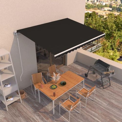 Markise Automatisch Einziehbar 450x350 cm Anthrazit 3069009
