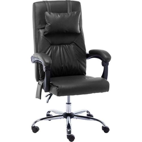 Massage-Bürostuhl Schwarz Kunstleder