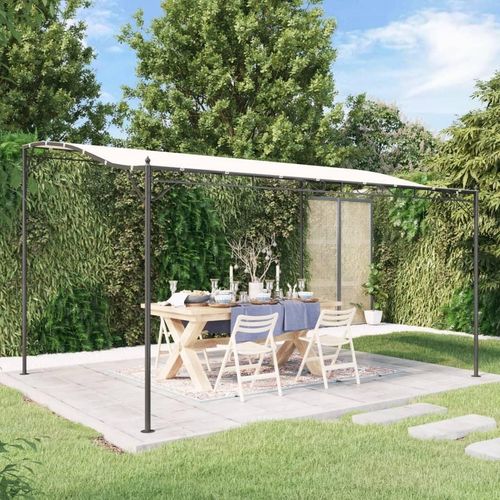 Markise Creme 4x3 m 180 g/m² Stoff und Stahl