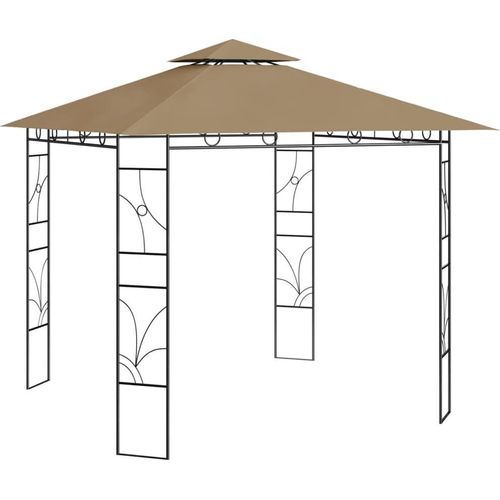 Pavillon 3x3x2,7 m Taupe 160 g/m²