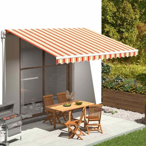 Gelb-orangefarbenes Markisentuch, 6 x 3 m, wasserabweisend, staub- und schmutzabweisend