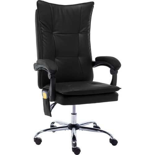 Massage-Bürostuhl Schwarz Kunstleder