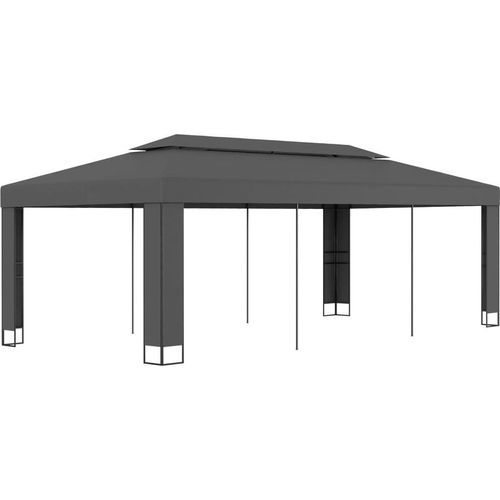 Pavillon mit Doppeldach 3 x 6 m Anthrazit