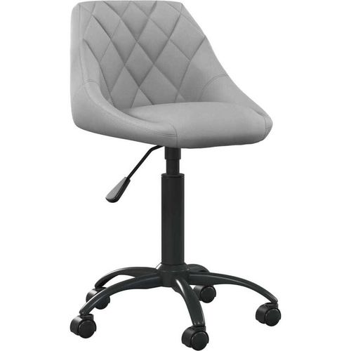 Bürostuhl Hellgrau Samt