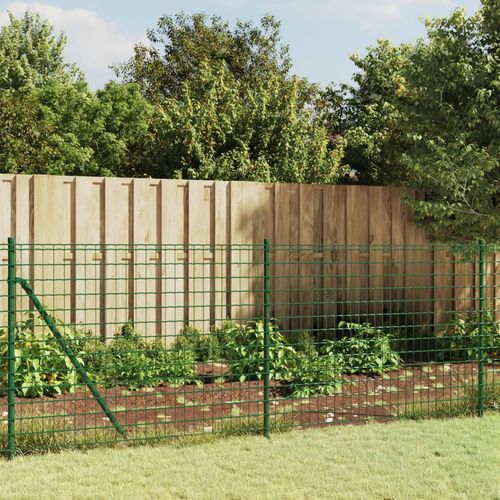 [Home] Maschendrahtzaun mit Bodenflansch Grün 1x25 m , Neue Mode 2024 im häuslichen Leben
