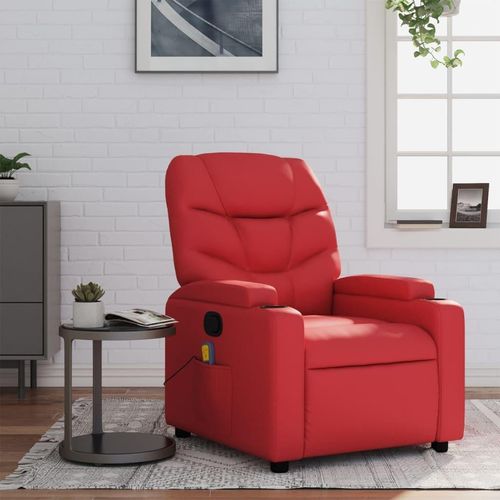 Massagesessel Rot Kunstleder 372477
