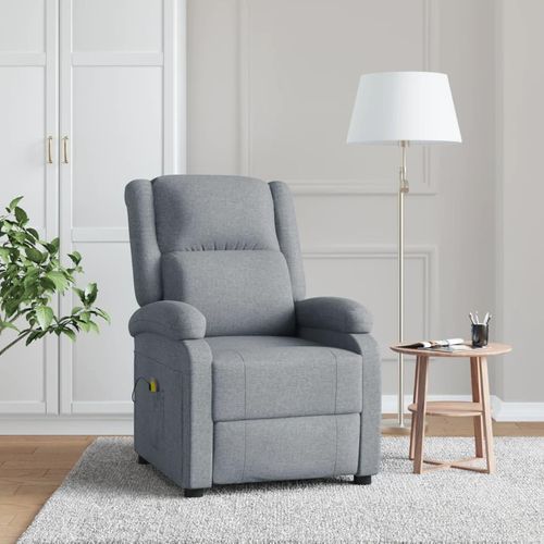 Modern Massagesessel Hellgrau Stoff,Langlebiges Material