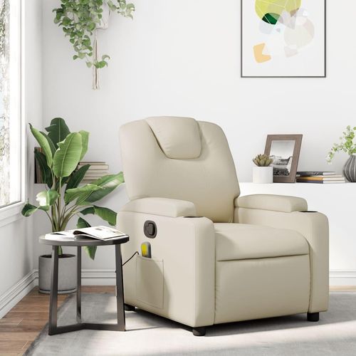 Massagesessel Creme Kunstleder 372397