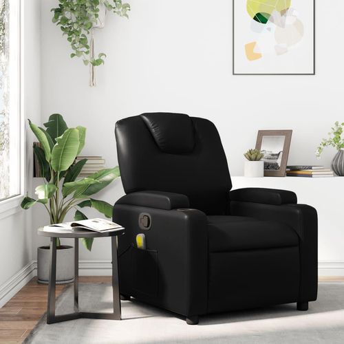 Massagesessel Schwarz Kunstleder 372396