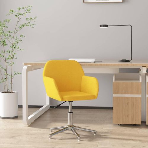 Bürostuhl Drehbar Hellgelb Stoff