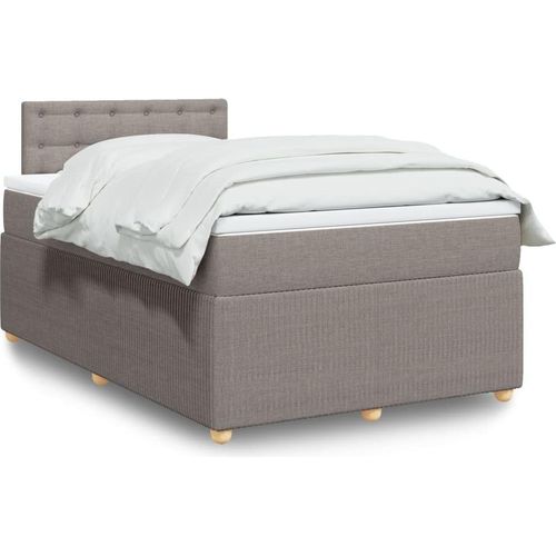 Boxspringbett mit Matratze Taupe 120x200 cm Stoff