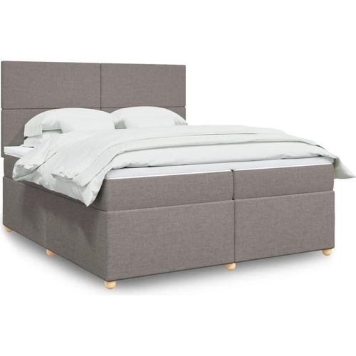 Boxspringbett mit Matratze Taupe 200x200 cm Stoff