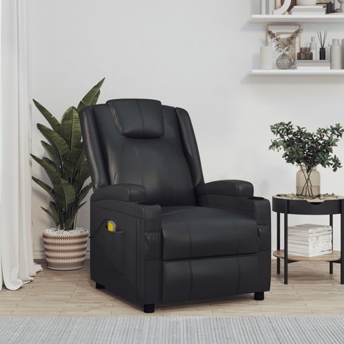 Massagesessel Schwarz Kunstleder 342712