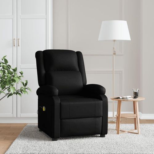 Massagesessel Schwarz Kunstleder 344181