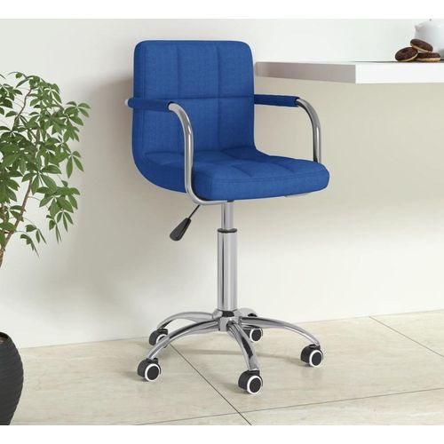 Bürostuhl Drehbar Blau Stoff