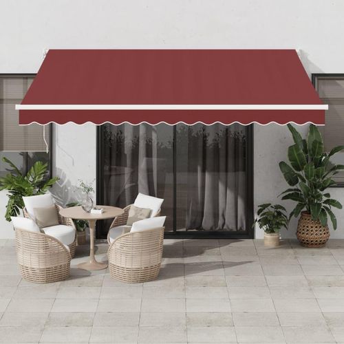 Möbel Markise Manuell Weinrot 400x300 cm - Markisenstoff 3215295