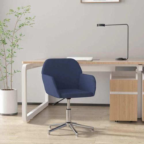 Bürostuhl Drehbar Blau Stoff