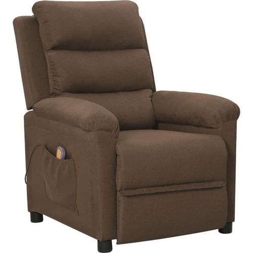 Möbel Massagesessel Braun Stoff - Massagesessel 342355