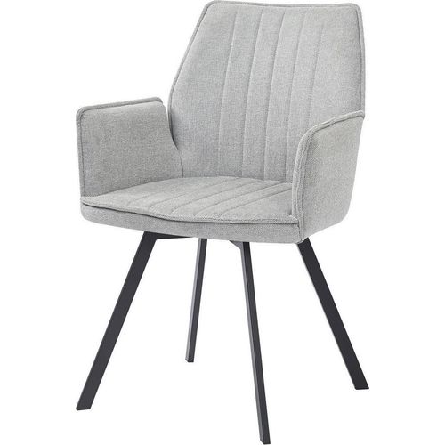Sessel Louise 60x88x58 cm Stahl Stoff Grau