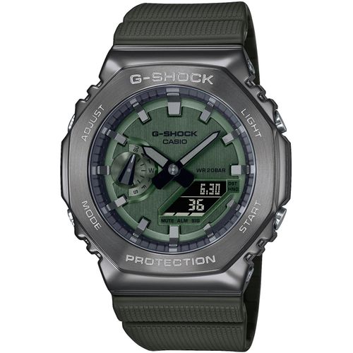 Chronograph CASIO G-SHOCK, grün (olivgrün, anthrazit), Armbanduhren, Herren, Quarzuhr,Armbanduhr,Herrenuhr,digital, bis 20 bar wasserd.Resinarmband