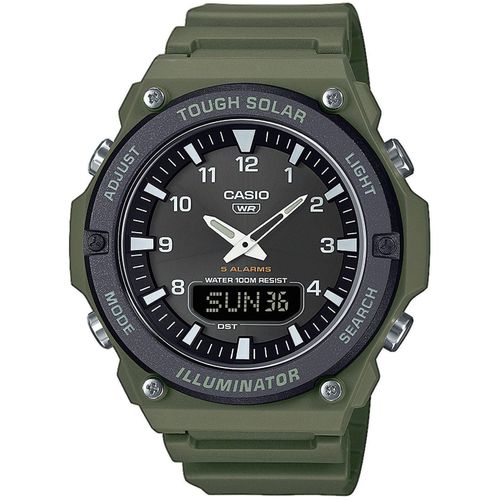 Solaruhr, khaki, CASIO TIMELESS COLLECTION, Armbanduhren, Herren, Armbanduhr, Herrenuhr, analog, digital, automatischer Kalender