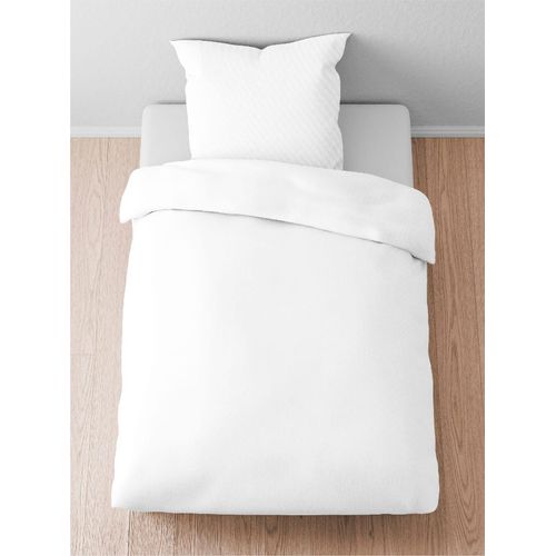 Bettwäsche BIBERNA Gr. 2, weiß, B/L: 155cm x 220cm, , Lyocell, B/L: 80cm x 80cm, Lyocell, 100% Lyocell TENCEL, Bettwäsche