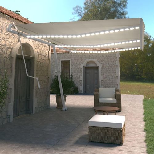 Möbel Automatische Markise mit LED & Windsensor 600x350 cm Creme - Markisen 3069692