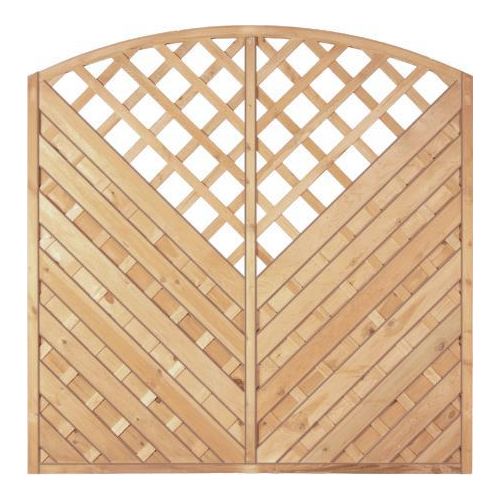 T&J MAXI DIAGONAL RANK Lamellenzaun Diagonal Bogen Rank 180 x 180/160 cm