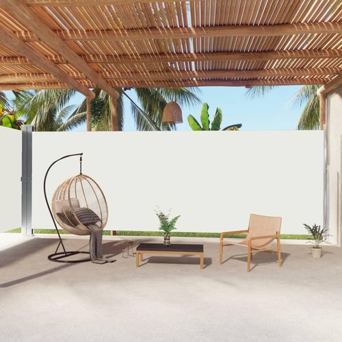 Möbel Seitenmarkise Ausziehbar Creme 220x1000 cm - Sonnensegel 318049