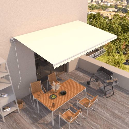 Markise Automatisch Einziehbar 500x300 cm Creme
