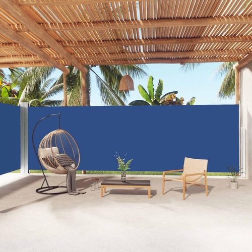 Möbel Seitenmarkise Ausziehbar Blau 200x1000 cm - Sonnensegel 318046