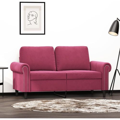 2-Sitzer-Sofa Weinrot 120 cm Samt