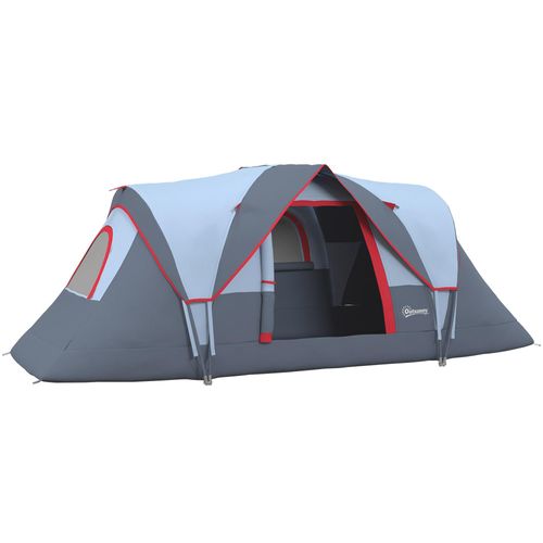 Campingzelte, Campingzelt für 5-6 Personen stabil wasserdicht Familienzelt mit Eingang Fenster Packtasche, Zelt mit 3000mm Wassersäule Tunnelzelt
