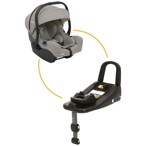 Joie Babyschalen-Set i-gemm 2 inkl. i-Base , Grau , Textil , 66x43x58 cm , ECE R 129 i-Size , Baby on Tour, Babyschalen, Babyschalen
