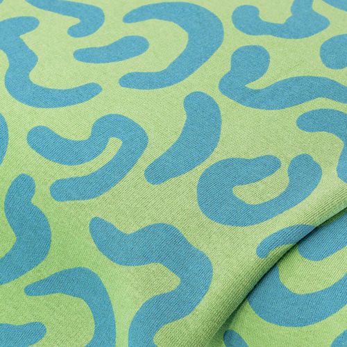 Sweatstoff "Stripes", grün/blau