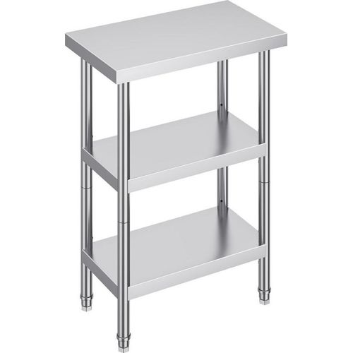 Arbeitstisch Küchentisch Zubereitungstisch 356x610mm - Kommerzieller Küchentisch - Robuster Tisch für Gastronomie - Ideal für Restaurants und Cafés