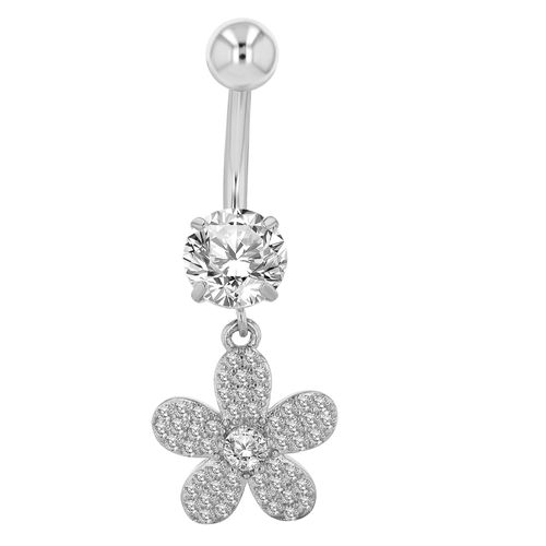 Bauchnabelpiercing ADELIA´S, Damen, weiß, neutral, Edelstahl, Piercings