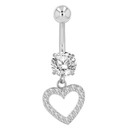 Bauchnabelpiercing ADELIA´S, Damen, weiß, neutral, Edelstahl, Piercings