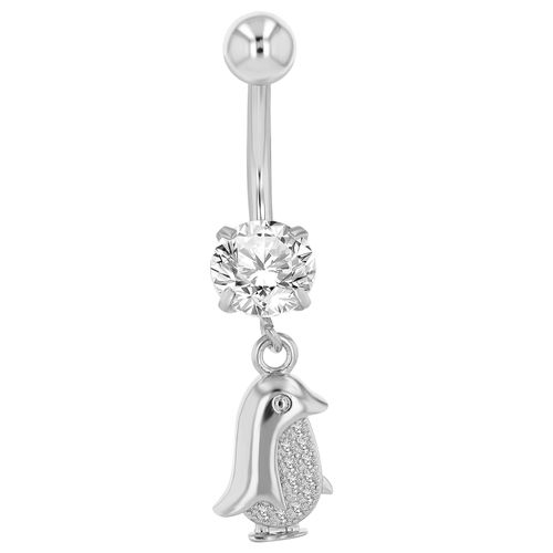 Bauchnabelpiercing ADELIA´S, Damen, weiß, neutral, Edelstahl, Piercings