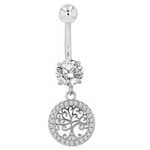 Bauchnabelpiercing ADELIA´S, Damen, weiß, neutral, Edelstahl, Piercings