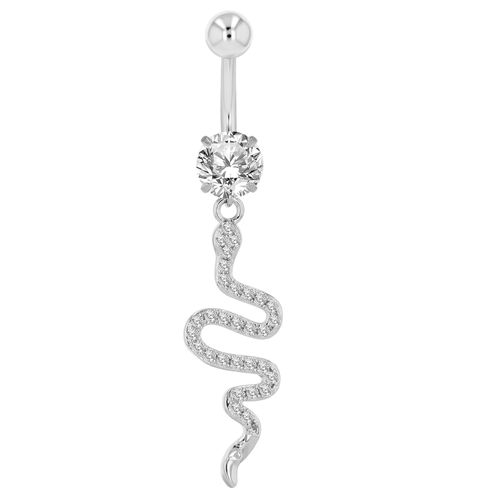 Bauchnabelpiercing ADELIA´S, Damen, weiß, neutral, Edelstahl, Piercings