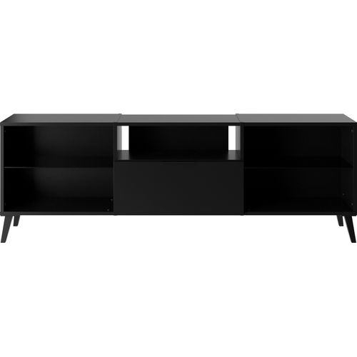 TV-Board FMD "Dark", schwarz, B:153,5cm H:40cm T:31,7cm, Sideboards, TV-Board