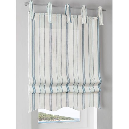 Raffrollo HEINE HOME Gr. 3, bunt (sanftes weiß, blau), B:80cm H:140cm, Raffrollos