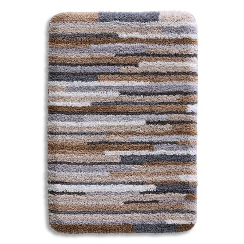 Badematte HAGEMANN Gr. 5, beige, WC-Vorleger quadratisch ohne Ausschnitt (50cm x 50cm),, Badematten