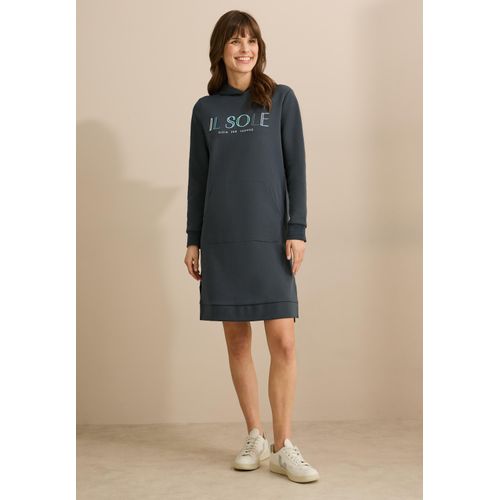 Midikleid CECIL, Damen, Gr. L (42), US-Größen, slate khaki, Web, 80% Baumwolle, 15% Polyester, 5% Elasthan, bedruckt, casual, normal kniefrei, ohne Ausschnitt, Langarm Bündchen, Kleider, knielang